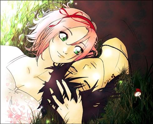 Sakura e Sasuke vendo as estrelas juntos 🌠