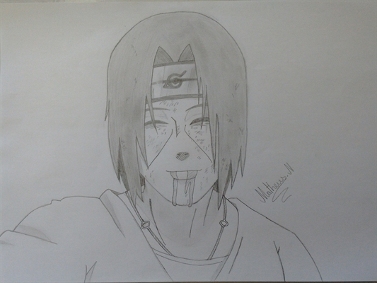 Meu recente desenho do Itachi !