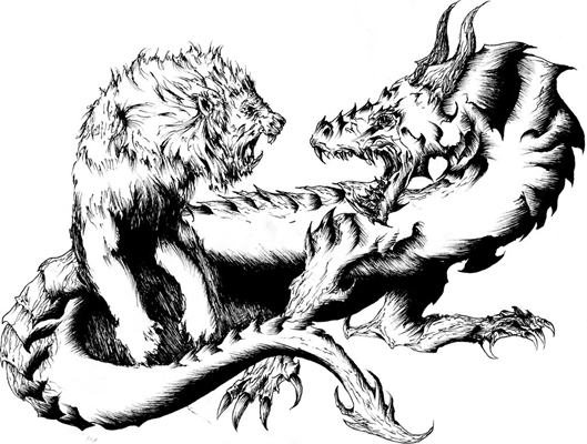 Fanfic / Fanfiction O leão e o dragão