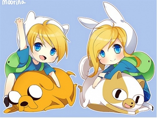 Hora de aventura,fiona e cake - Fionna e Cake