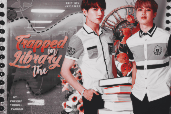 Fanfic / Fanfiction Trapped in the Library - Jikook (Oneshot)