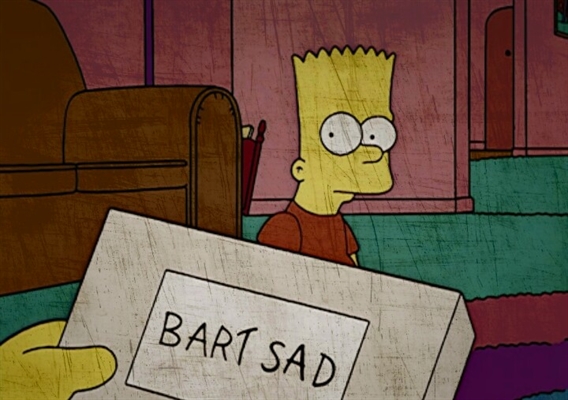 foto de perfil de bart simpson triste