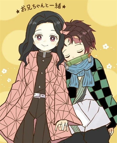 nezuko humana e tanjiro oni