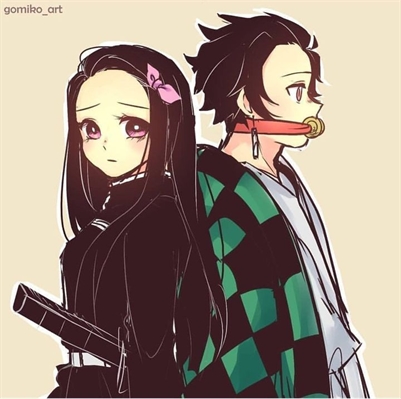 Desenho Tanjiro e Nezuko