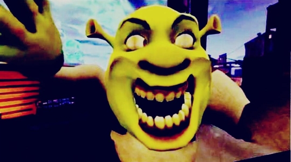 Meme do shrek fazendo careta