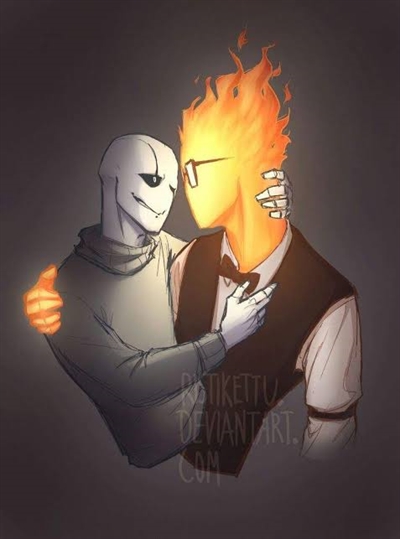 Fanfic / Fanfiction Grillby x Gaster (OneShot)