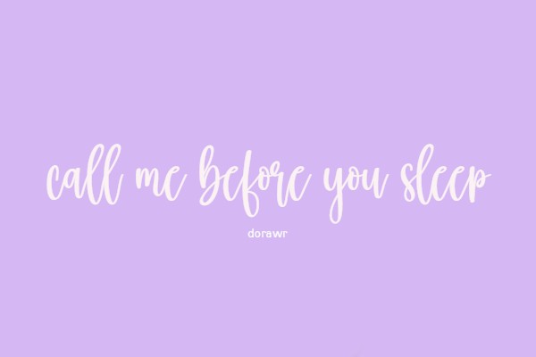 Fanfic / Fanfiction Call Me Before You Sleep