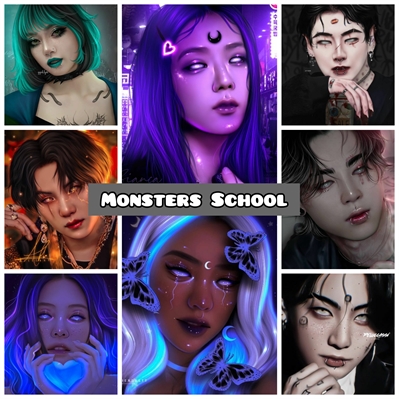 Fanfic / Fanfiction Escola de Monstros Jirose,Lizkook,Taennie,Jinsoo