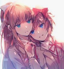 Monika aproveitando o dia com sua namorada (sayori)