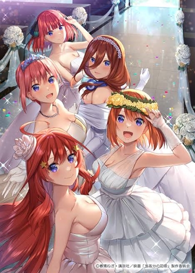 Filme de Gotoubun no Hanayome estreia no Verão de 2022