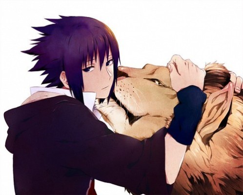 Naruto Uzumaki e Sasuke Uchiha - Um pequeno esboço da minha primeira  fanart(de um personagem inventado por mim)😂 ~Sasuke