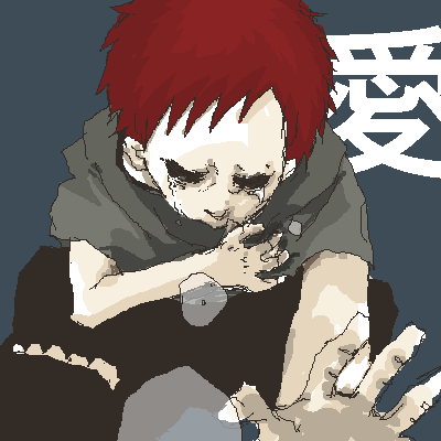 Saudades do cabelo do Gaara até o Naruto gostava