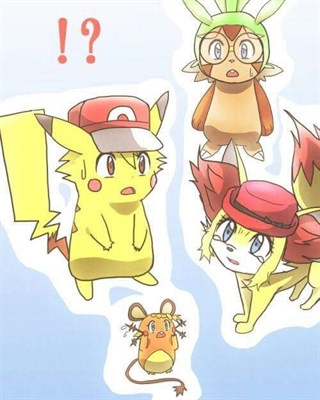 Desenho Ash e Serena! (E Pikachu)