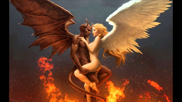 Fanfic / Fanfiction Meu anjo ama o demônio fora de mim - Entre o céu e o inferno, a terra