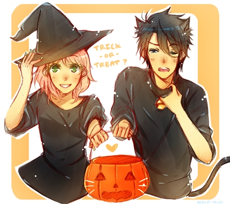 Fanfic / Fanfiction Por uma noite - Especial de Halloween (Sasusaku) - Oneshot - Especial Halloween