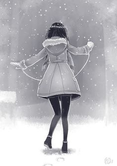 Fanfic / Fanfiction Andando sob a neve - Enquanto a neve cai