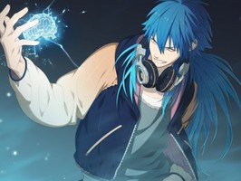 personagens de anime de cabelo azul masculino