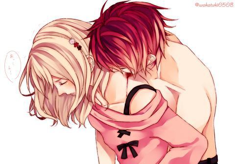 Um personagem de anime fofo com uma camisa rosa que diz eu te amo