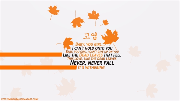 Fanfic / Fanfiction Folhas de Outono - Rap Monster - Autumn Leaves