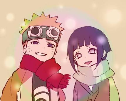 Casal Hinata e Naruto clássico de feltro