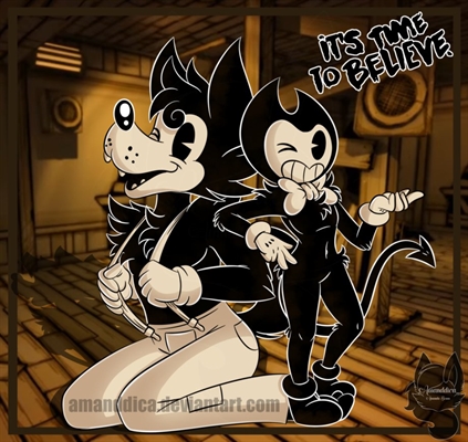 Fanfic / Fanfiction Fifty Shades Of Ink ( Bendy x Boris) - Dividing the same bed