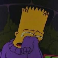 foto de perfil de bart simpson triste