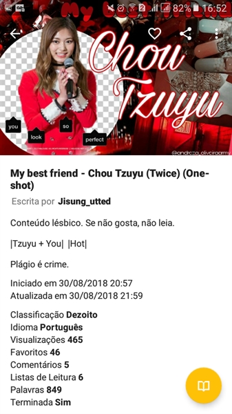 Fanfic / Fanfiction Uma Panda fanfiqueira - Esseser - My best friend - Chou Tzuyu (One-shot - Imagine )