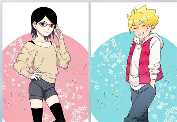 como desenhar boruto e sarada