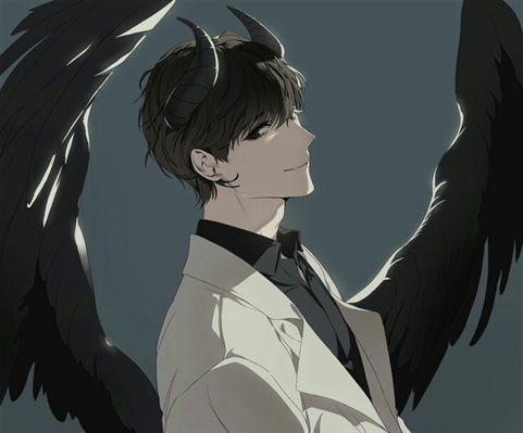 Anjo caído Lucifer Anime desenho, anjo, cabelo preto, manga png