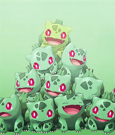 Escolhi no pokémon fire red o bulbasaur