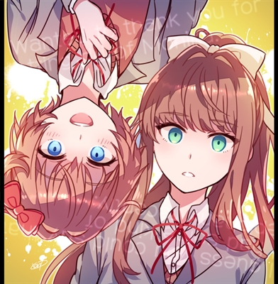 Monika aproveitando o dia com sua namorada (sayori)