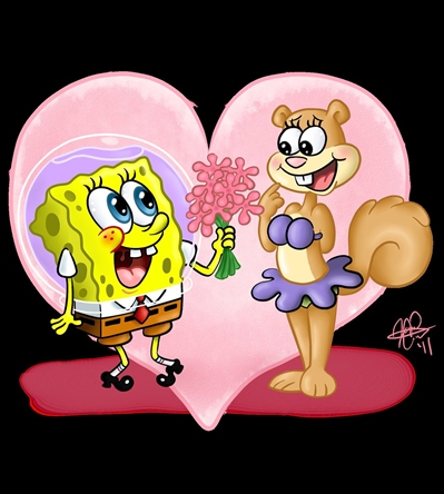 bob esponja e sua esposa sandy