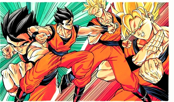Ycass - Vendo Gohan, Goku e Vegeta lutando juntos