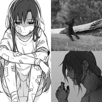 Sad Anime Girl Black and White, anime girl triste mal papel de