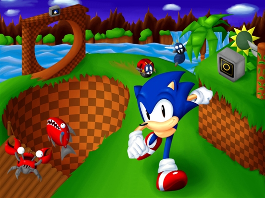 Fanfic / Fanfiction Sonic Origens - Capítulo 2 - Sonic na Green Hill zone act1