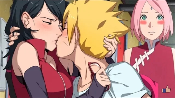 boruto pegando a sakura