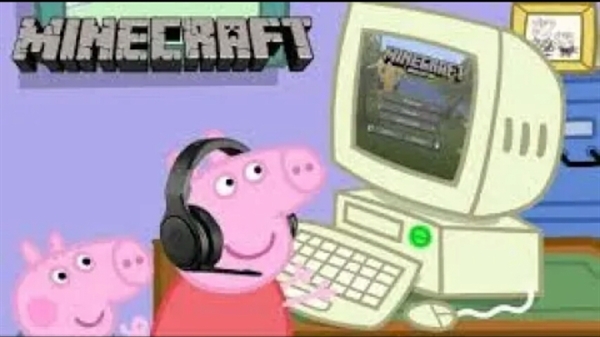 Fanfic / Fanfiction Peppa Pig Viciada Em Minecraft - Jogando Minecraft Com Os Amigos