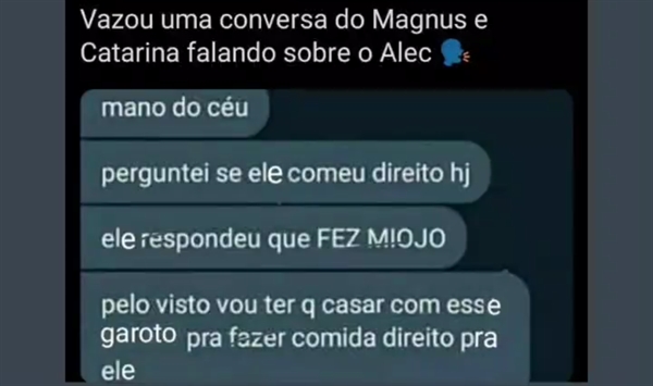 Esse menino Magnus, muda o tempo todo, sempre está diferente do