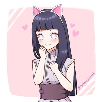 Garota feliz anime neko com orelhas de gato fofas.