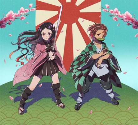 nezuko humana e tanjiro oni