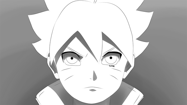 Desenho de boruto