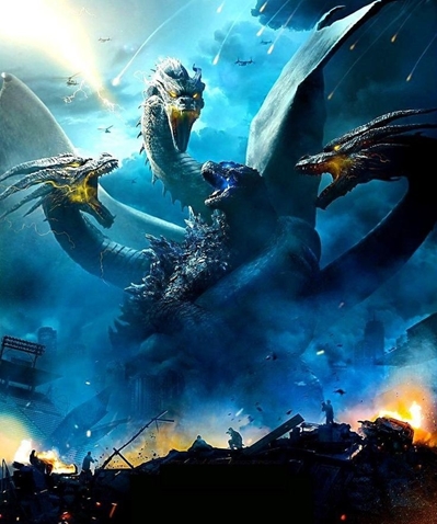 Fanfic / Fanfiction (Monsterverse DxD): Saga Godzilla Vs. Kong - 19- Godzilla VS. King Ghidorah: A Batalha entre Titãs Alfas.